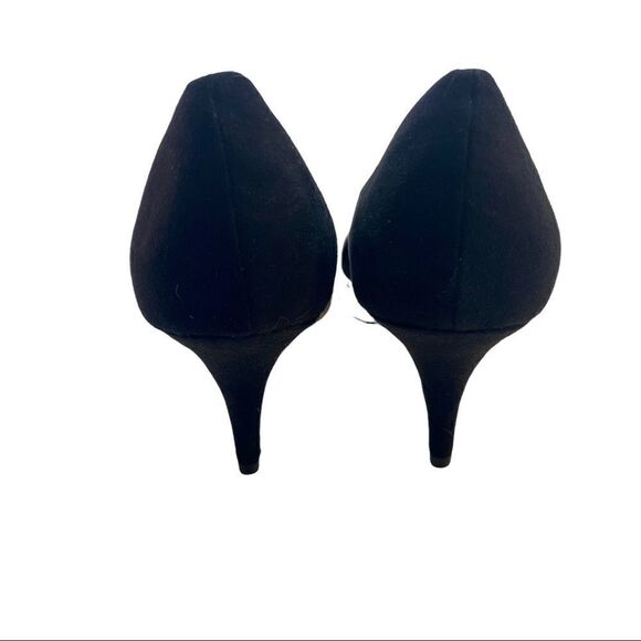 Anne Klein Black Suede Round Toe Pumps in ladies Sz 7M - Picture 4 of 5